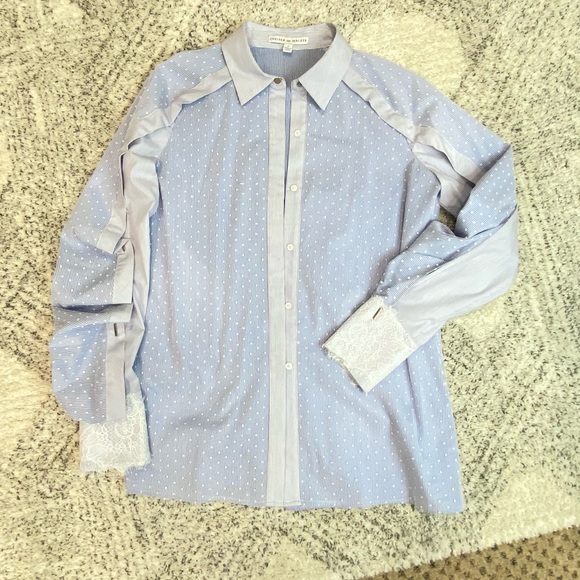 Chelsea and walker blue stripe button up - Picture 4 of 6